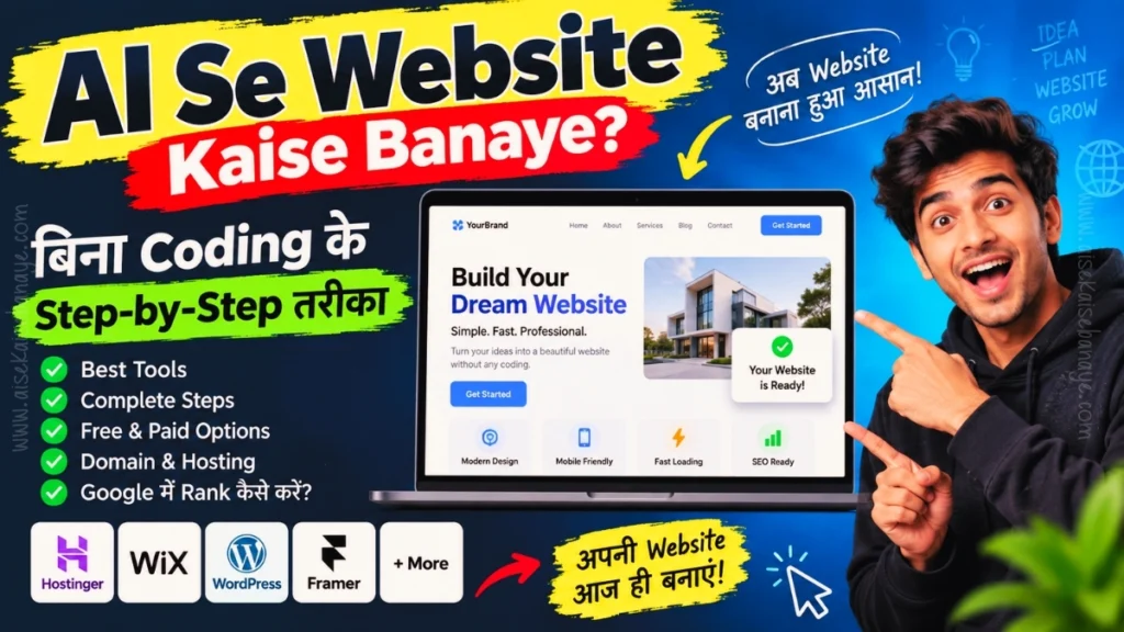 ai se website kaise banaye